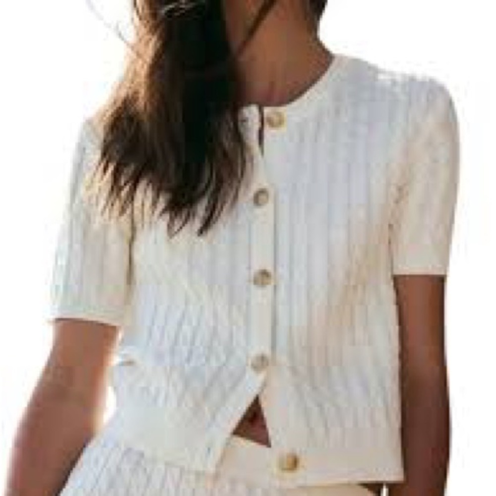 H&M Cream Knit Cardigan